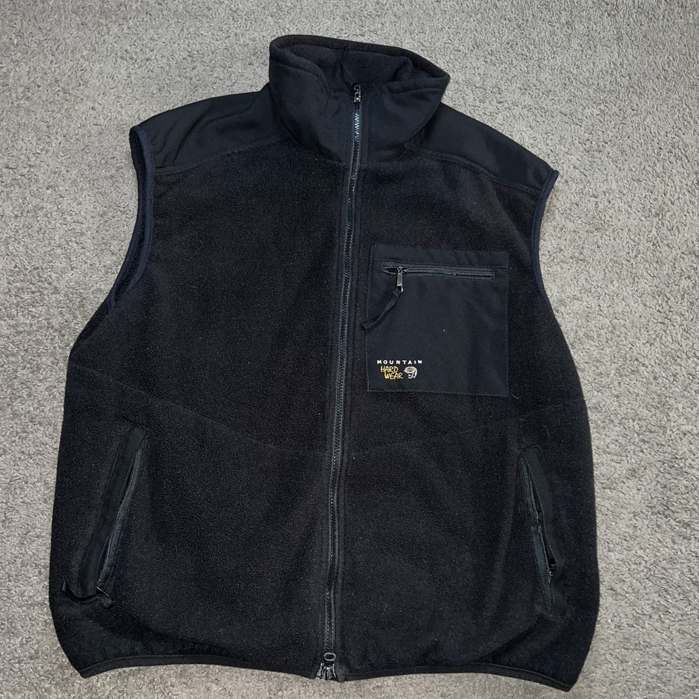 Vintage Mountain Hardwear Men's Black Polartec Vest Made In USA Size XL